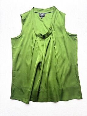 Talbots Silk Olive Drape-Neck Sleeveless Camisole Tank